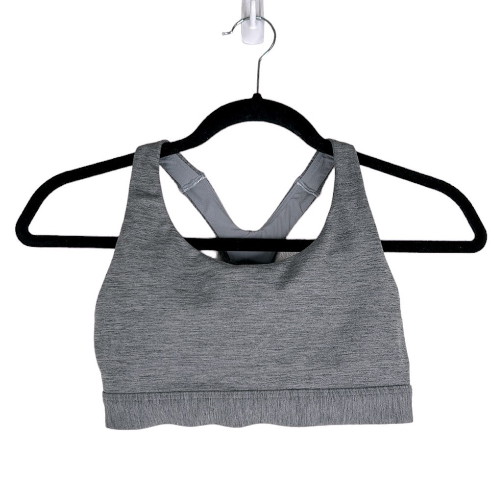 Athleta Gray Space Dye Razorback Sports Bra with Light Padding Size XS
